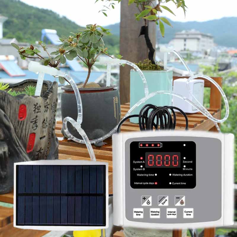 Smart Garden Hose Timer - جهاز الري بالتنقيط للطاقة الشمسية الأوتوماتيكي،