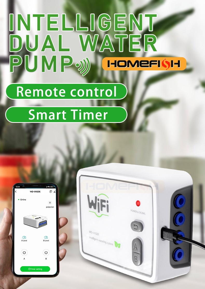 Smart Garden Domes - HOMEFISH WIFI الذكية المزدوجة مضخة التلقائي