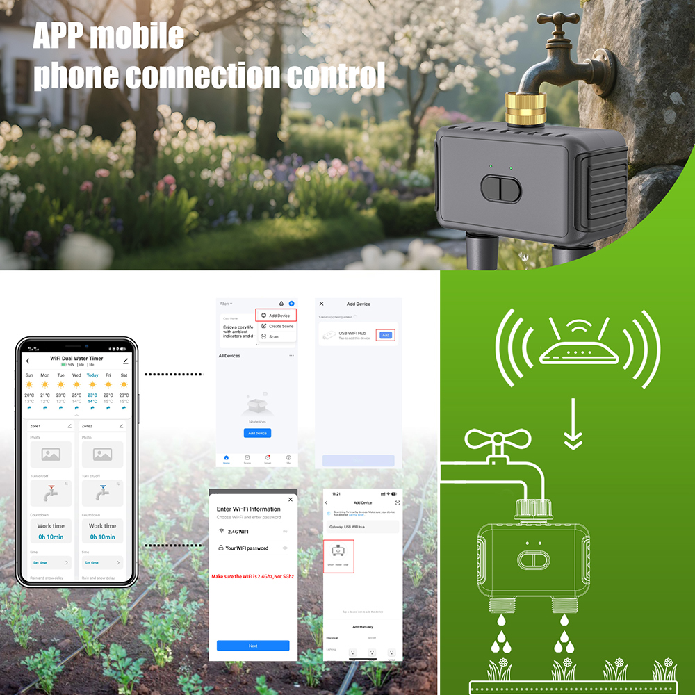 Tuya WiFi مؤقت للمياه الذكية 2 - مراجعة Smart Garden Sphagnum Moss وسعره