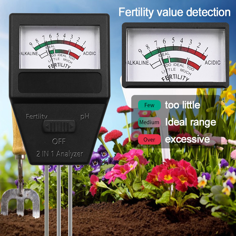 2 في 1 مقياس الخصوبة PH التربة - مراجعة Soil Test Digital وسعره