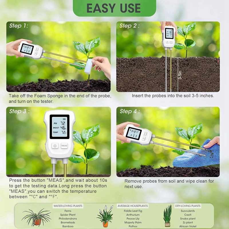 جهاز قياس رطوبة التربة 3 في 1، - مراجعة Soil Test Digital وسعره