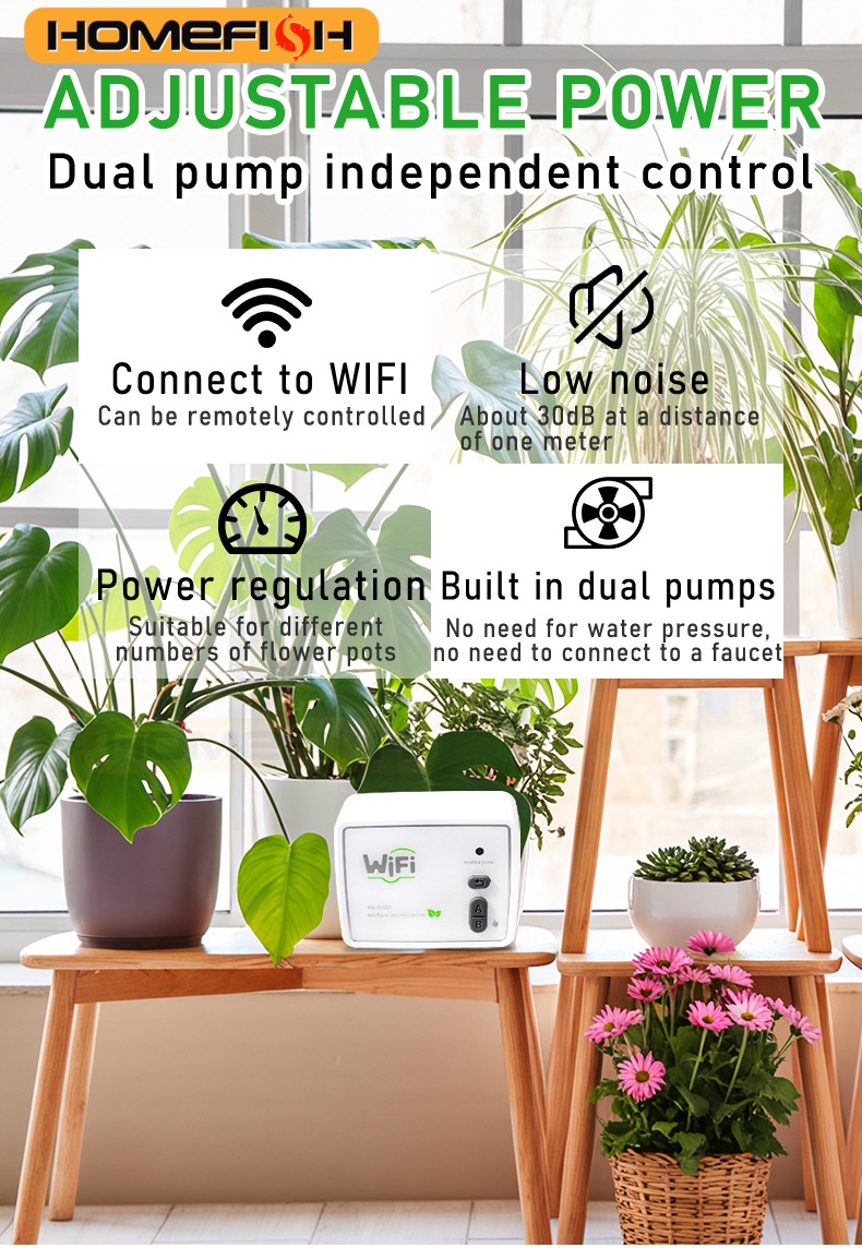 HOMEFISH WIFI الذكية المزدوجة  - مراجعة Smart Garden Domes وسعره