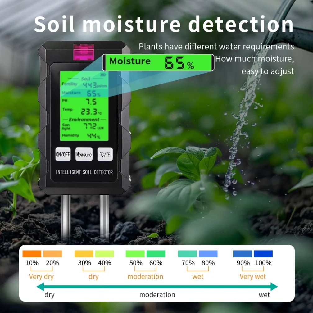 جهاز اختبار التربة 6 في 1، مقي - مراجعة Soil Test Digital وسعره