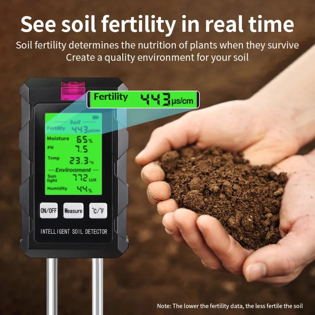 جهاز اختبار التربة 6 في 1، مقي - مراجعة Soil Test Digital وسعره